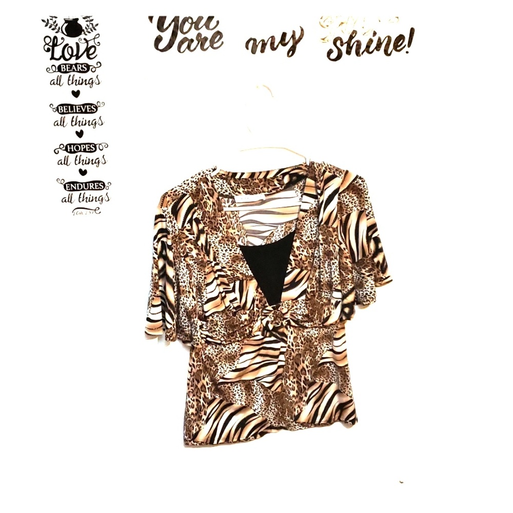 Tiger/Cheetah theme blouse
